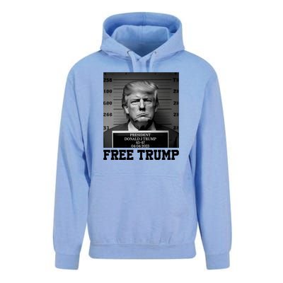 Free Donald Trump Mug Shot Unisex Surf Hoodie