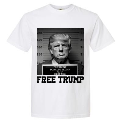 Free Donald Trump Mug Shot Garment-Dyed Heavyweight T-Shirt