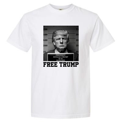 Free Donald Trump Mug Shot Garment-Dyed Heavyweight T-Shirt