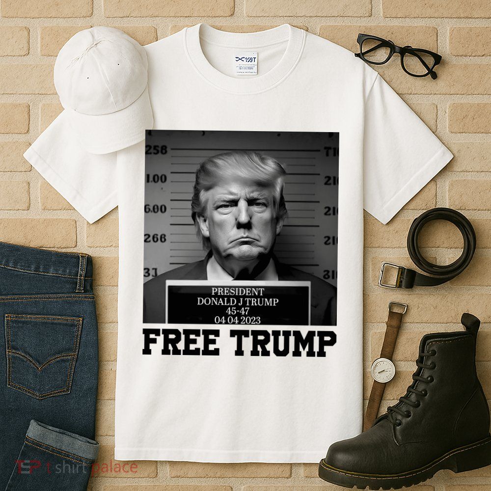 Free Donald Trump Mug Shot Tall T-Shirt