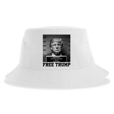 Free Donald Trump Mug Shot Sustainable Bucket Hat