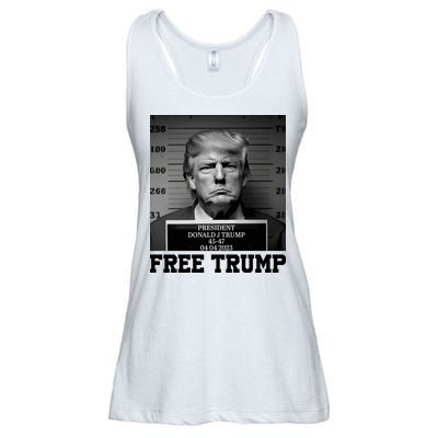 Free Donald Trump Mug Shot Ladies Essential Flowy Tank