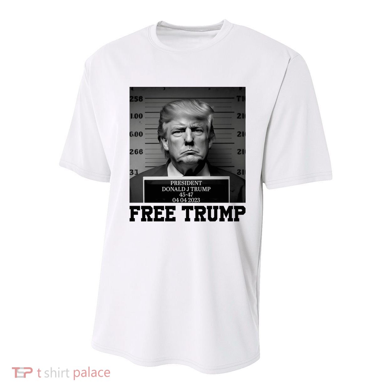 Free Donald Trump Mug Shot Youth Performance Sprint T-Shirt