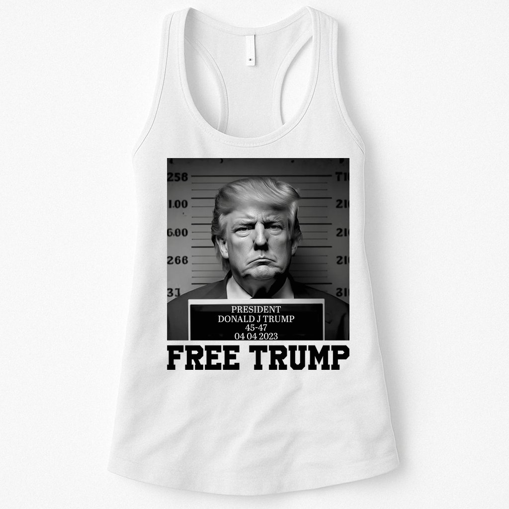 Free Donald Trump Mug Shot Womens Tank Top