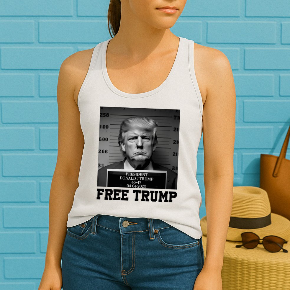 Free Donald Trump Mug Shot Womens Tank Top