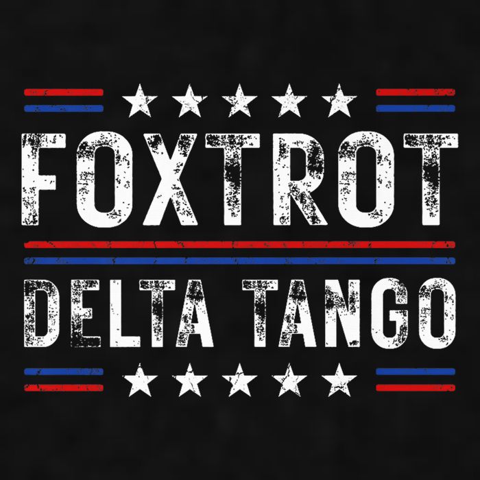Foxtrots Delta Tangos Foxtrots Deltas Tangos US Flag Ladies PosiCharge Tri-Blend Wicking Tank