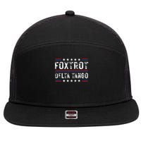 Foxtrots Delta Tangos Foxtrots Deltas Tangos US Flag 7 Panel Mesh Trucker Snapback Hat