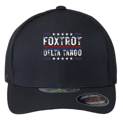 Foxtrots Delta Tangos Foxtrots Deltas Tangos US Flag Flexfit Unipanel Trucker Cap