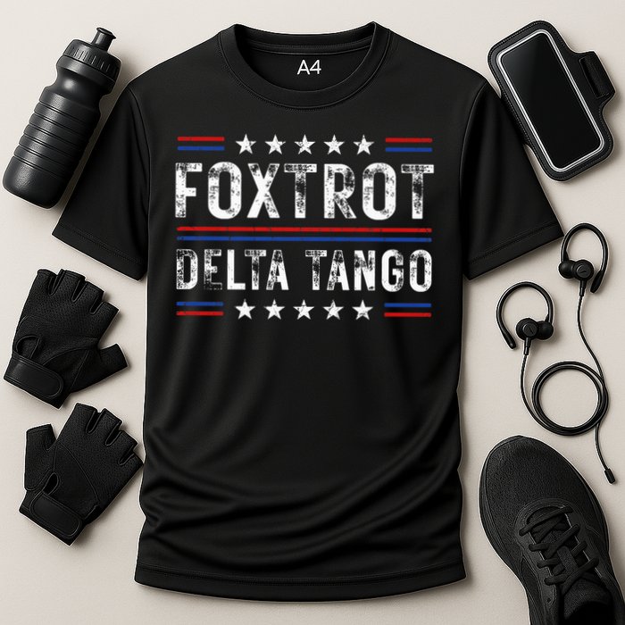 Foxtrots Delta Tangos Foxtrots Deltas Tangos US Flag Performance Shirt