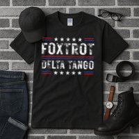Foxtrots Delta Tangos Foxtrots Deltas Tangos US Flag Tall T-Shirt