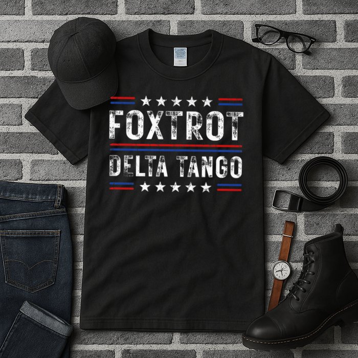 Foxtrots Delta Tangos Foxtrots Deltas Tangos US Flag Tall T-Shirt