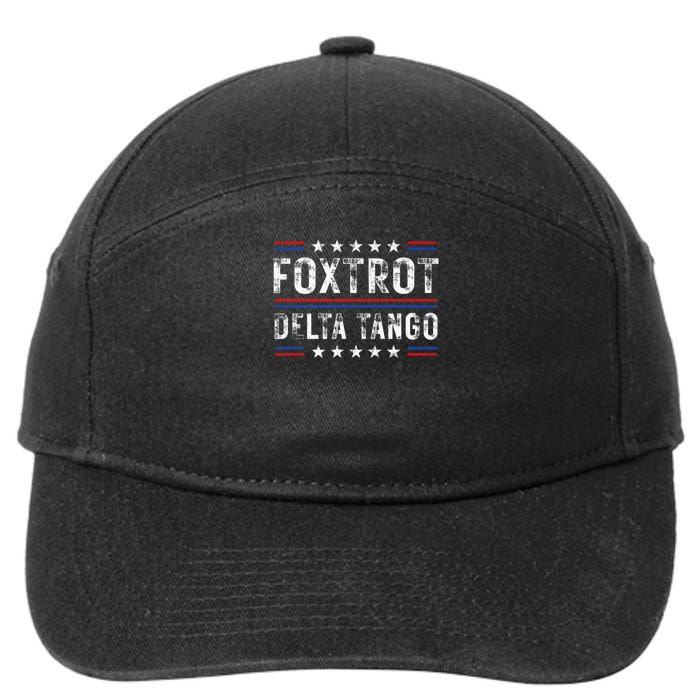 Foxtrots Delta Tangos Foxtrots Deltas Tangos US Flag 7-Panel Snapback Hat