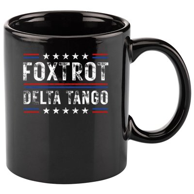 Foxtrots Delta Tangos Foxtrots Deltas Tangos US Flag 11oz C Handle Ceramic Mug