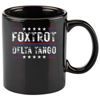 Foxtrots Delta Tangos Foxtrots Deltas Tangos US Flag 11oz C Handle Ceramic Mug