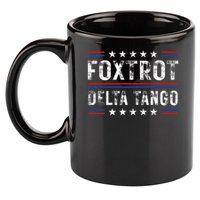 Foxtrots Delta Tangos Foxtrots Deltas Tangos US Flag 11oz C Handle Ceramic Mug