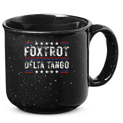 Foxtrots Delta Tangos Foxtrots Deltas Tangos US Flag 15oz Campfire Ceramic Mug