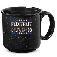 Foxtrots Delta Tangos Foxtrots Deltas Tangos US Flag 15oz Campfire Ceramic Mug