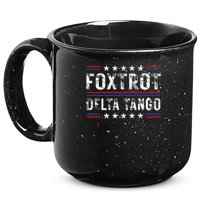 Foxtrots Delta Tangos Foxtrots Deltas Tangos US Flag 15oz Campfire Ceramic Mug