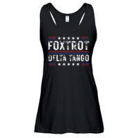 Foxtrots Delta Tangos Foxtrots Deltas Tangos US Flag Ladies Essential Flowy Tank