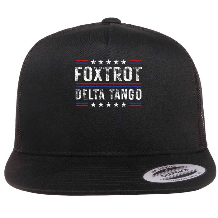 Foxtrots Delta Tangos Foxtrots Deltas Tangos US Flag Flatbill Hat