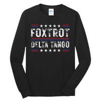 Foxtrots Delta Tangos Foxtrots Deltas Tangos US Flag Tall Long Sleeve T-Shirt