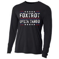 Foxtrots Delta Tangos Foxtrots Deltas Tangos US Flag Cooling Performance Long Sleeve Crew