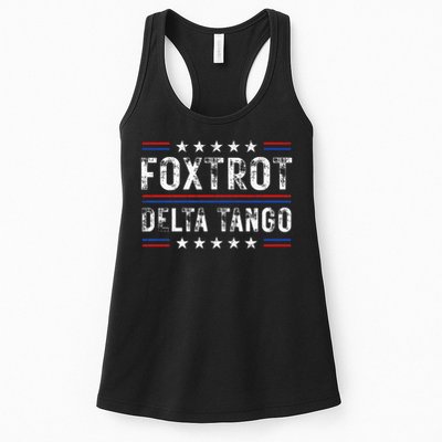 Foxtrots Delta Tangos Foxtrots Deltas Tangos US Flag Womens Tank Top