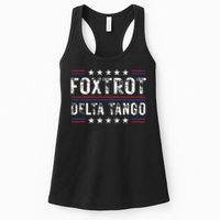 Foxtrots Delta Tangos Foxtrots Deltas Tangos US Flag Womens Tank Top