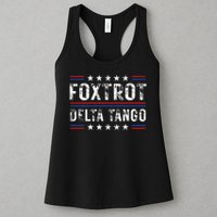 Foxtrots Delta Tangos Foxtrots Deltas Tangos US Flag Womens Tank Top
