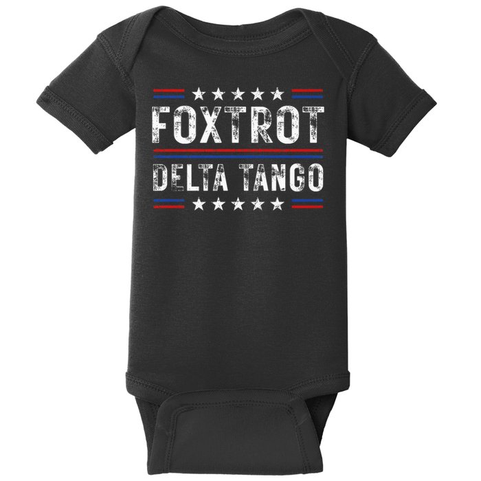 Foxtrots Delta Tangos Foxtrots Deltas Tangos US Flag Baby Bodysuit