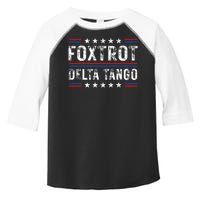 Foxtrots Delta Tangos Foxtrots Deltas Tangos US Flag Toddler Fine Jersey T-Shirt