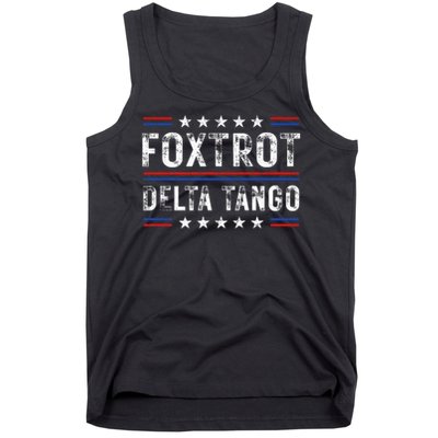 Foxtrots Delta Tangos Foxtrots Deltas Tangos US Flag Tank Top