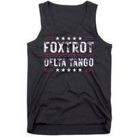 Foxtrots Delta Tangos Foxtrots Deltas Tangos US Flag Tank Top