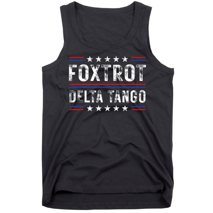 Foxtrots Delta Tangos Foxtrots Deltas Tangos US Flag Tank Top
