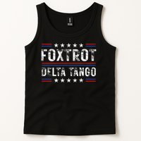 Foxtrots Delta Tangos Foxtrots Deltas Tangos US Flag Tank Top