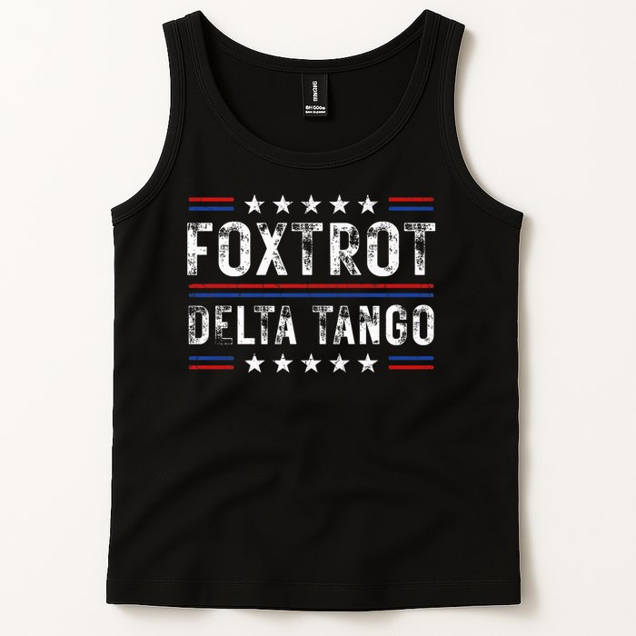 Foxtrots Delta Tangos Foxtrots Deltas Tangos US Flag Tank Top