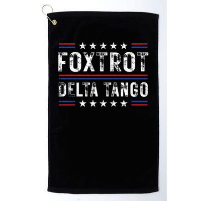 Foxtrots Delta Tangos Foxtrots Deltas Tangos US Flag Golf Towel