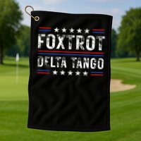 Foxtrots Delta Tangos Foxtrots Deltas Tangos US Flag Golf Towel