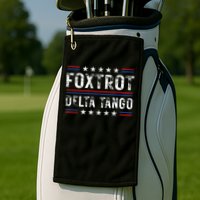 Foxtrots Delta Tangos Foxtrots Deltas Tangos US Flag Golf Towel