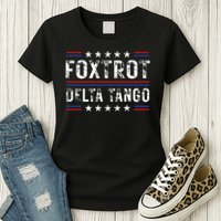 Foxtrots Delta Tangos Foxtrots Deltas Tangos US Flag Womens T-Shirt