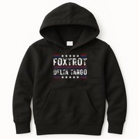 Foxtrots Delta Tangos Foxtrots Deltas Tangos US Flag Kids Hoodie