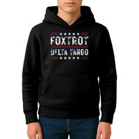 Foxtrots Delta Tangos Foxtrots Deltas Tangos US Flag Kids Hoodie