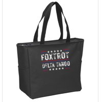 Foxtrots Delta Tangos Foxtrots Deltas Tangos US Flag Zip Tote Bag