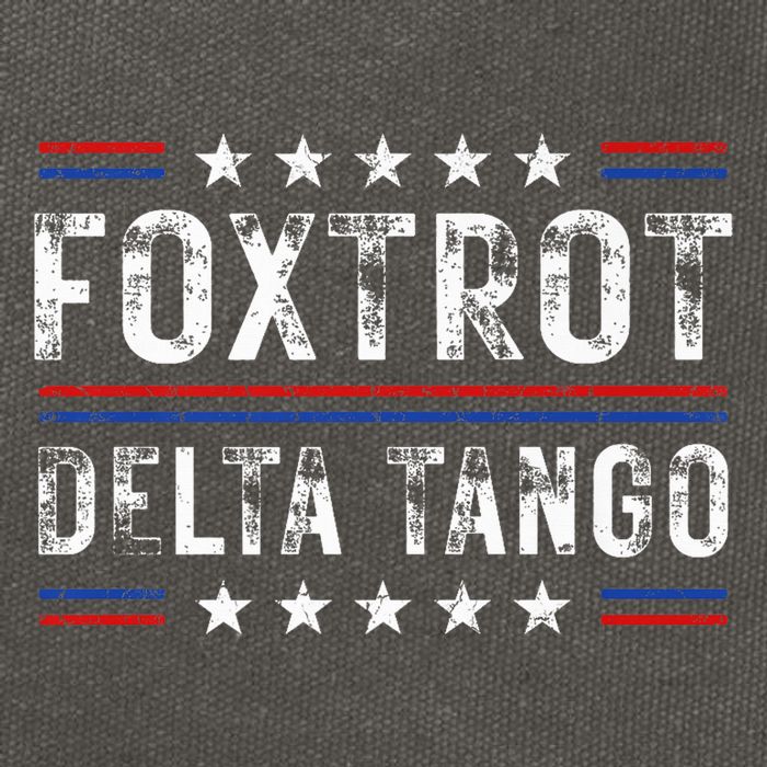 Foxtrots Delta Tangos Foxtrots Deltas Tangos US Flag Cotton Canvas Backpack