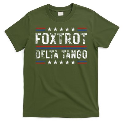 Foxtrots Delta Tangos Foxtrots Deltas Tangos US Flag T-Shirt