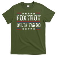 Foxtrots Delta Tangos Foxtrots Deltas Tangos US Flag T-Shirt