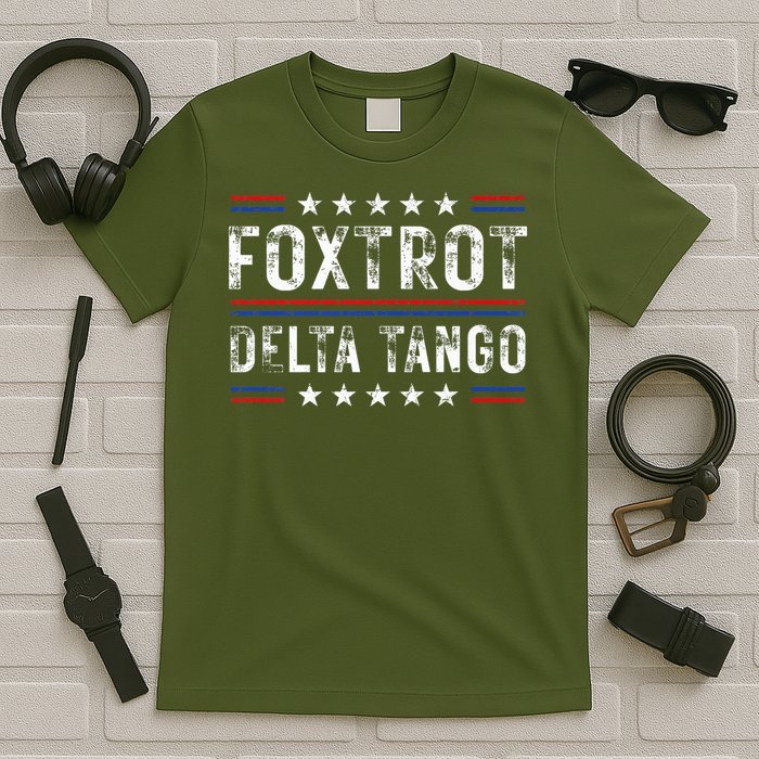Foxtrots Delta Tangos Foxtrots Deltas Tangos US Flag T-Shirt