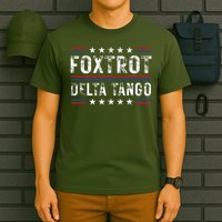 Foxtrots Delta Tangos Foxtrots Deltas Tangos US Flag T-Shirt