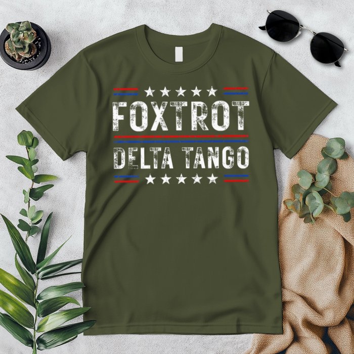 Foxtrots Delta Tangos Foxtrots Deltas Tangos US Flag Premium T-Shirt