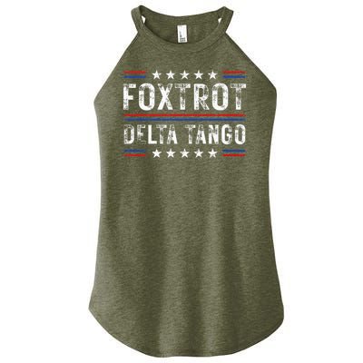 Foxtrots Delta Tangos Foxtrots Deltas Tangos US Flag Women's Perfect Tri Rocker Tank